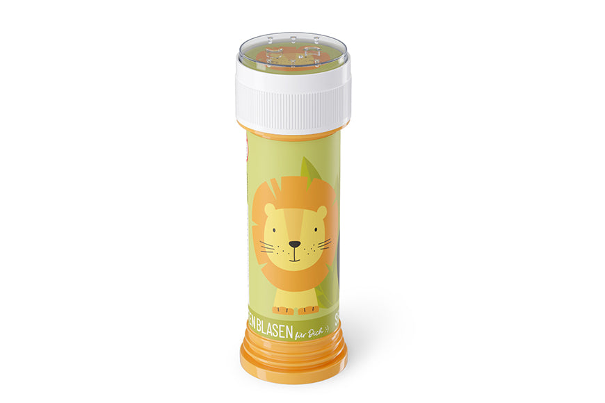 186334 Geschenk für Dich Seifenblasen Löwe mit Aufschrift mutig und wild