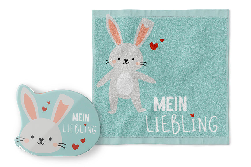 378382 Geschenk für Dich magisches Handtuch Kinderhandtuch Mein Liebling Hase
