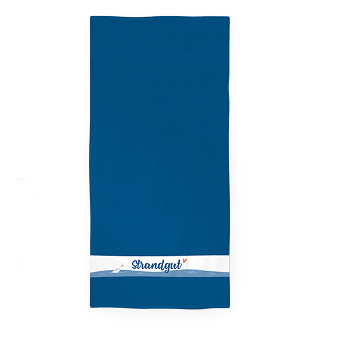 379824 Geschenk für Dich Badetuch blau mit Aufschrift Strandgut, Duschtuch Strandtuch, 4027268321391