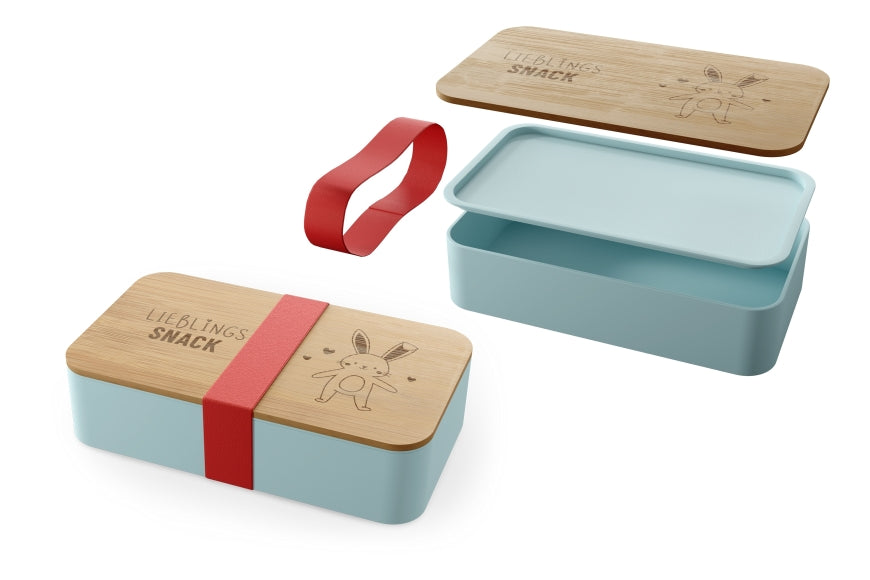 383382 Geshenk für Dich Kinder Brotdose Lunchbos Hase Lieblingssnack