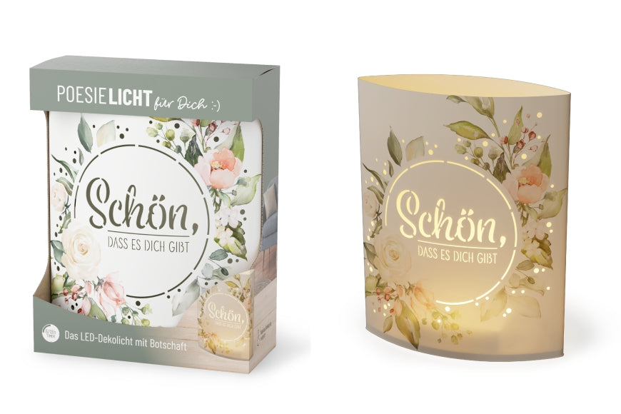 629661 LED Poesielicht Schön, dass es Dich gibt aus der Lovely Greeting Serie von Geschenk für Dich, 4027268334988