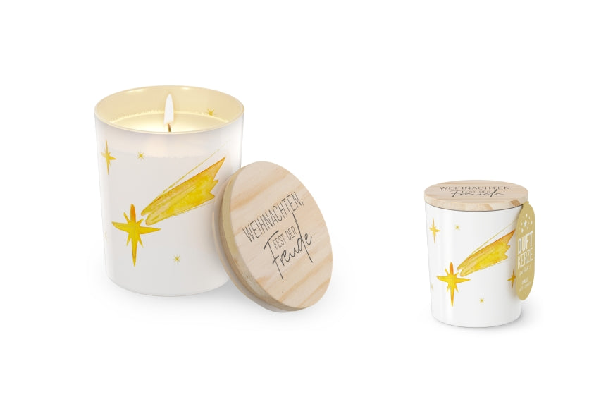 651172 Weihnachtliche Duftkerze Schöne Weihnachten mit Vanilleduft von Geschenk für Dich, 4027268334148