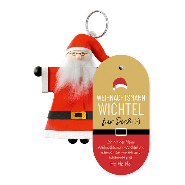 710109-1 Geschenk für Dich Weihnachtsmann Wichtel, Glücksbringer, Schlüsselanhänger