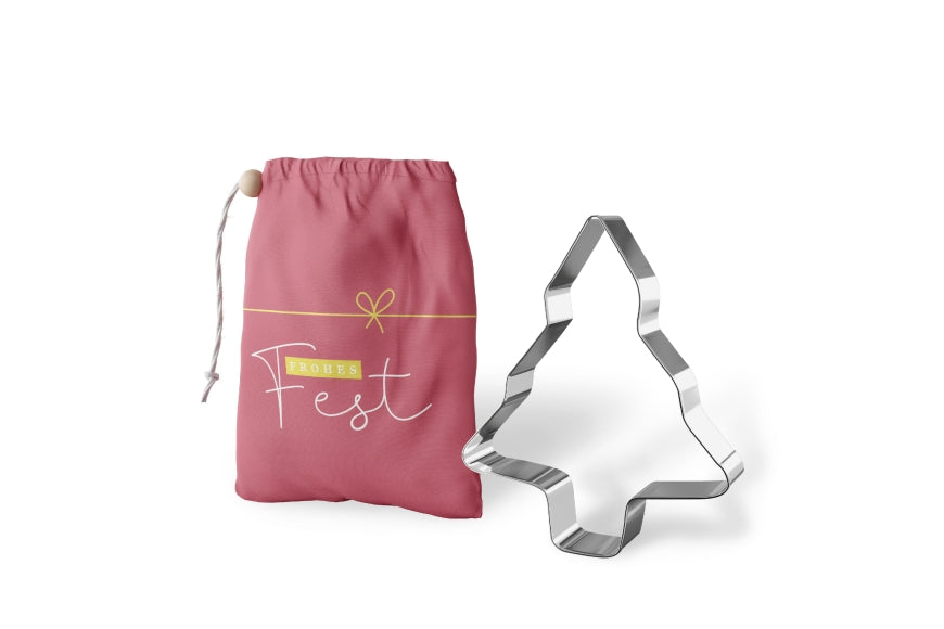 800198 Geschenk für Dich Keksform Tanne Weihnachtsbaum Frohes Fest, Ausstecher, Keksaustecher, Ausstechform