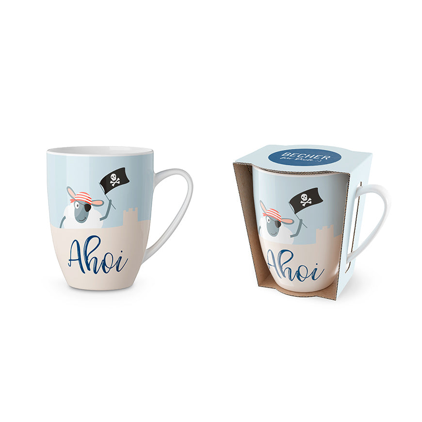 950854 Geschenk für Dich Tasse maritimer Becher Ahoi Piraten-Schaf