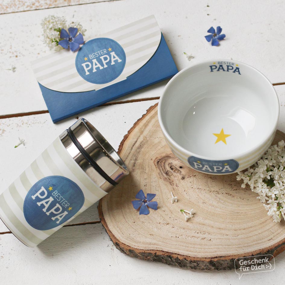 Vatertag Geschenkideen Schälchen_Thermobecher_Schokolade_Bester Papa