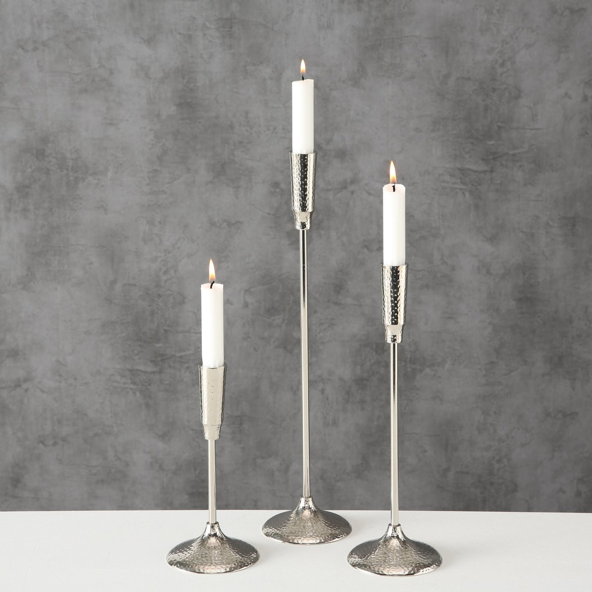 Kerzenleuchter "Ludmille" silber 3er Set – Malou Home Design®