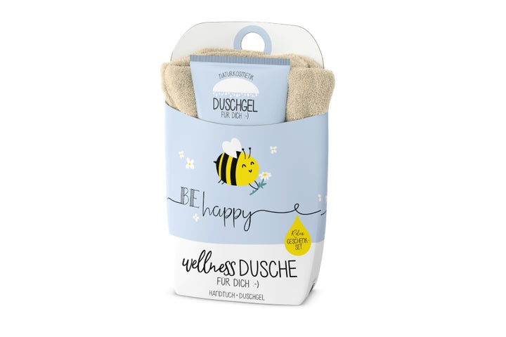 108589 Wellness Dusche Geschenkset Biene, Geschenk für Dich Wellnessdusche Be happy, 4027268336487