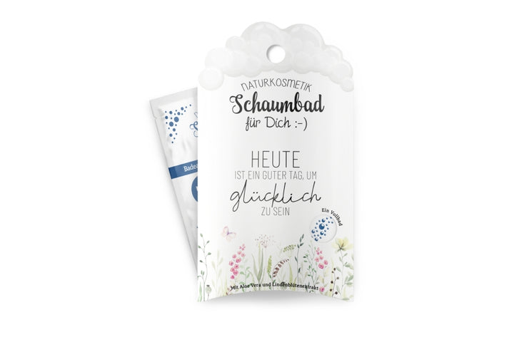 113592, Naturkosmetik Schaumbad “Heute ist ein guter Tag, um glücklich zu sein” von Geschenk für Dich, 4027268337453