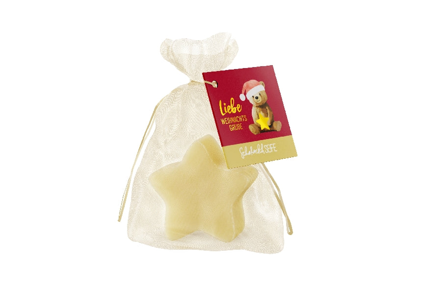 Geschenk für Dich Naturkosmetik Schafmilchseife Stern Liebe Weihnachtsgrüße