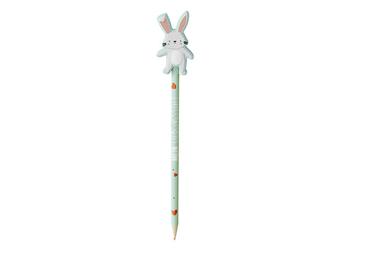 182382 Geschenk für Dich BleistiftVierfarbstift  mit Aufschrift Mein Lieblingstift und Hasen Topper