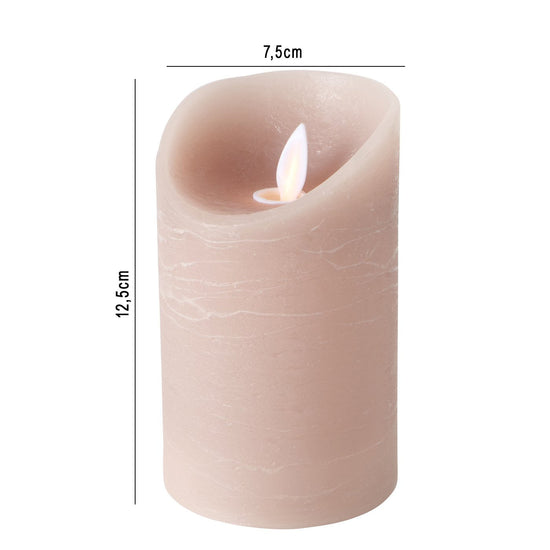 2001144 Boltze LED Kerze Farbe taupe Höhe 12,5cm Maße