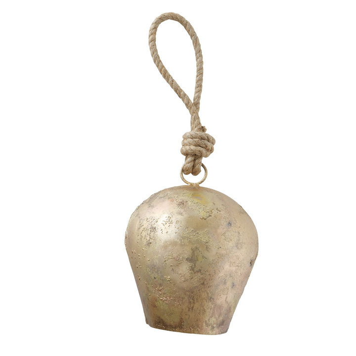 2015557-Deko Kuh Glocke antikgold