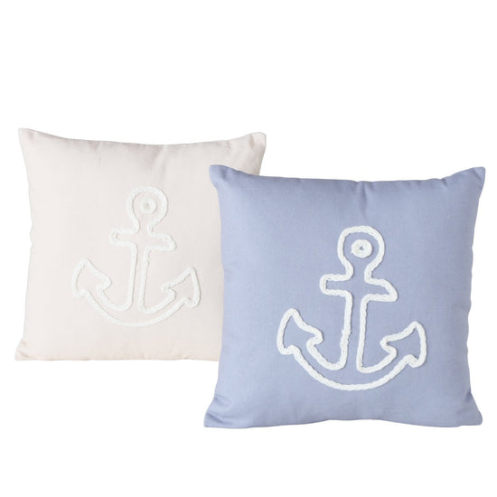 2018023-1 Maritimes Kissen mit Anker Motiv von Boltze
