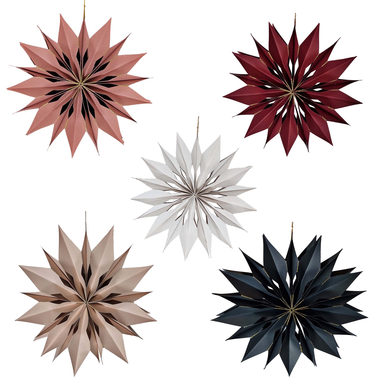 2019215-papier-faltstern-dekostern-d30cm-mit-magnetverschluss-weiss-rosa-dunkelrosa-weinrot