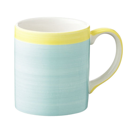30353_mila_design_keramik_becher_united_colors_of_mila_-_tasse_tuerkisblau_mit_gelben_rand