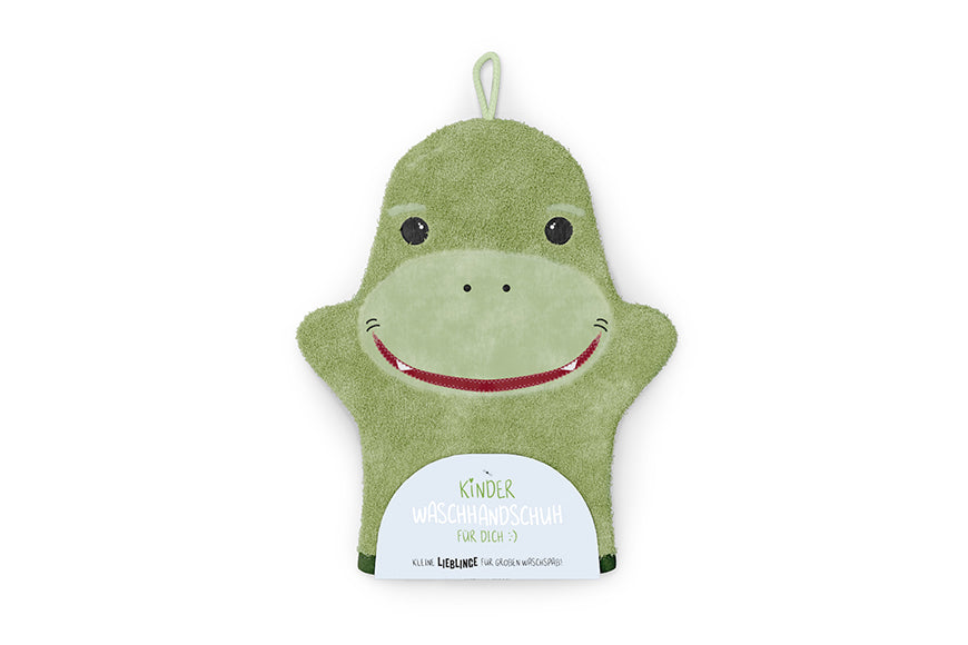 376381 Geschenk für Dich Kinder Waschhandschuh Dinosaurier, 4027268342099