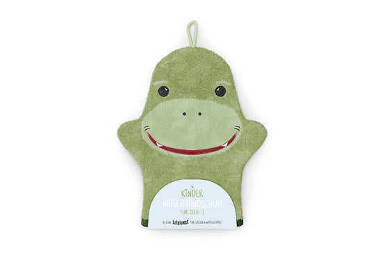 376381 Geschenk für Dich Kinder Waschhandschuh Dinosaurier, 4027268342099