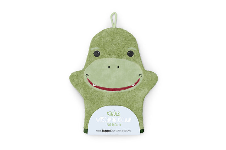376381 Geschenk für Dich Kinder Waschhandschuh Dinosaurier, 4027268342099