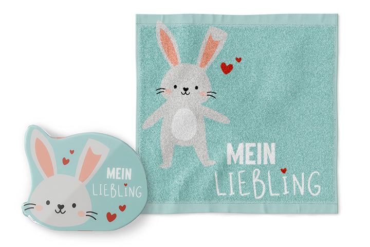 378382 Geschenk für Dich magisches Handtuch Kinderhandtuch Mein Liebling Hase