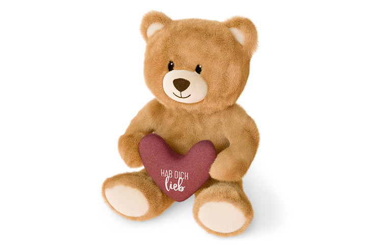 384389 Geschenk für Dich Kuscheltier Teddy mit Herz und Aufschrift Hab Dich lieb