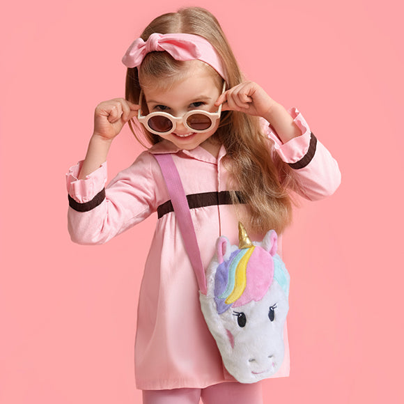 387331 Geschenk für Dich Einorn Kuscheltasche, Umhängetasche, Kindertasche, Schultertasche, Unicorn Tasche, 4027268348541