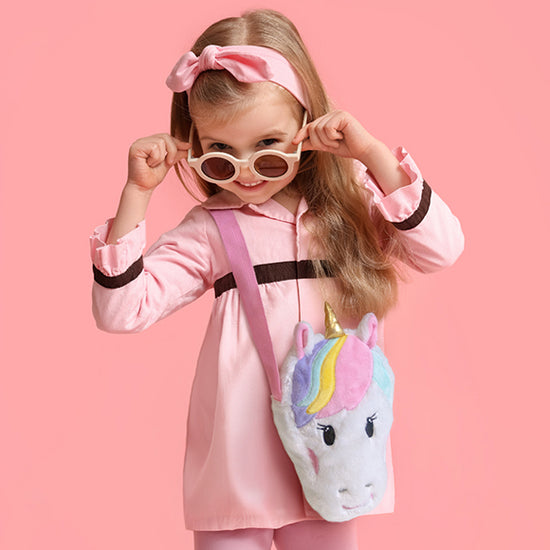 387331 Geschenk für Dich Einorn Kuscheltasche, Umhängetasche, Kindertasche, Schultertasche, Unicorn Tasche, 4027268348541