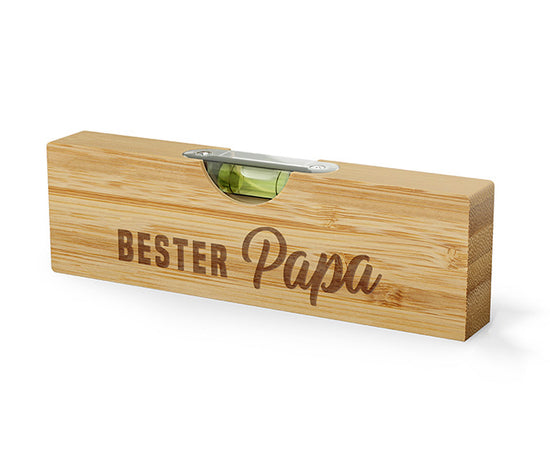 393755-1 Geschenk für Dich Bierbuddy Bester Papa, Wasserwaage mit Flaschenöffner Öffner Bieröffner, cooles Männergeschenk