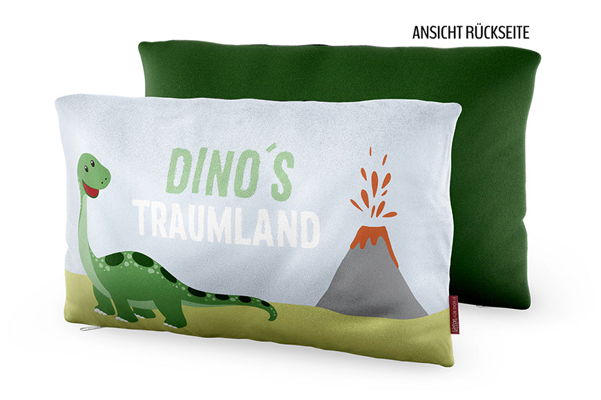 396381 Geschenk für Dich Kinder Kissen mit Dino, Dino´s Traumland, Kuschelkissen