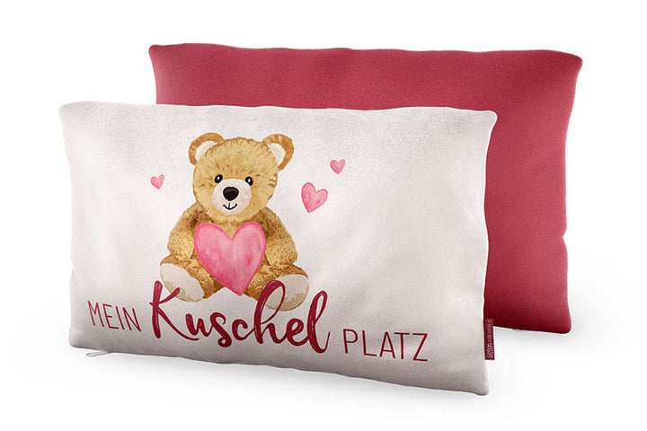 396389-1 Geschenk für Dich Kinder Kissen mit Aufschrift Hab Dich lieb, Kuschelkissen