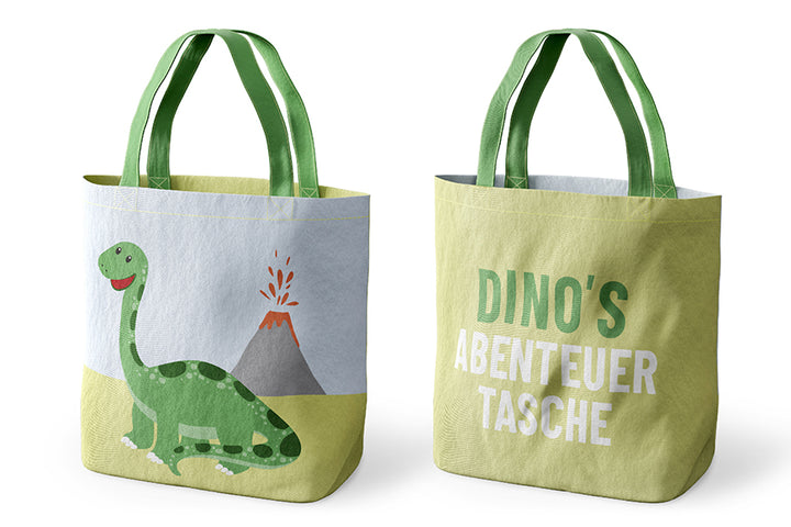 397381 Geschenk für Dich Kinder Shopper mit Aufschrift Dinos Abenteuertasche, Dinosaurier