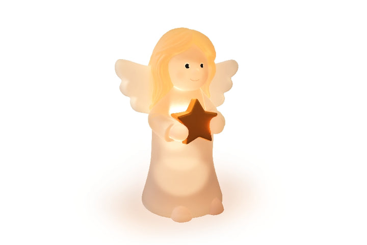Geschenk für Dich LED Deko Licht Engel mit Stern Nachtlicht