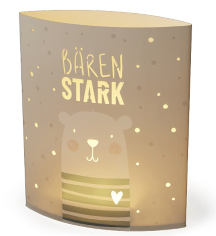 629332 LED Kinder Nachtlicht Bärenstark mit Eisbär Motiv, Poesielicht von Geschenk für Dich, 4027268339693