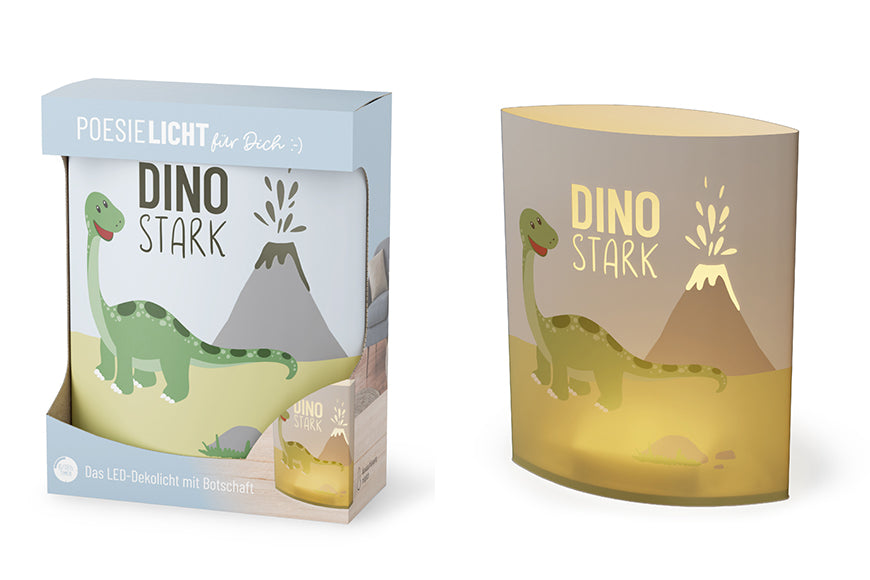 629381 Geschenk für Dich Poesielicht Dino Stark, Nachtlicht mit Dino Motiv, Kindernachtlicht