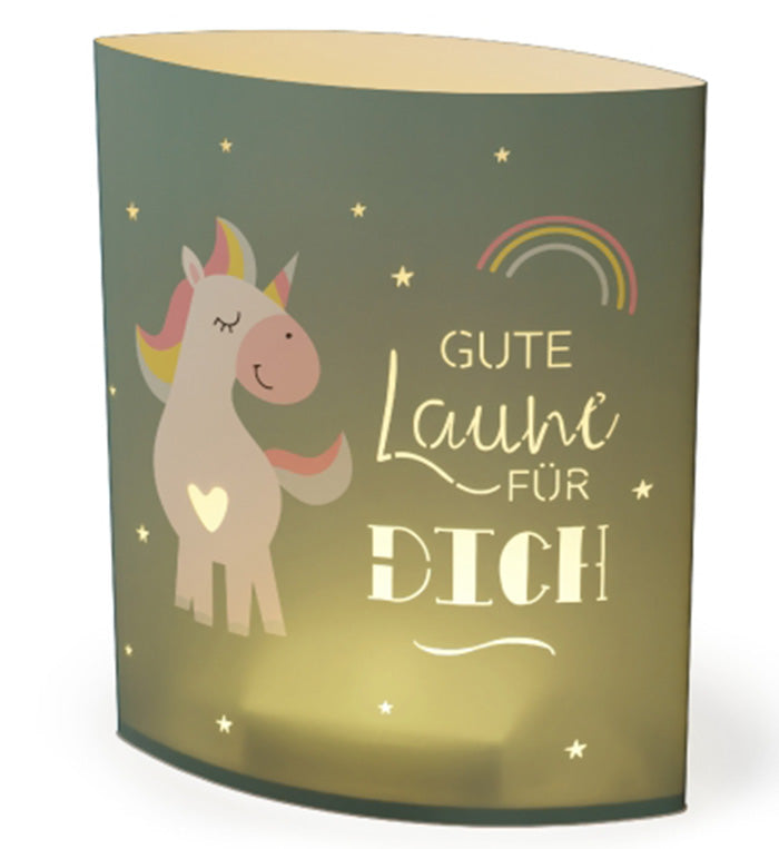 629582 LED Poesielicht Nachtlicht Gute Laune für Dich mit Einhorn von Geschenk für Dich, 4027268334889