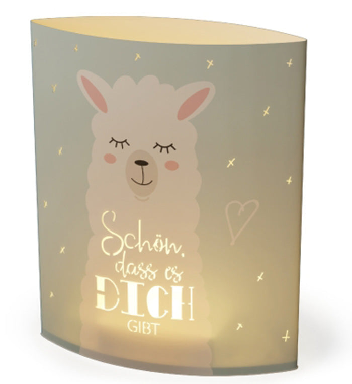 629673 LED Poesielicht Nachtlicht Schön, dass es Dich gibt Alpaka von Geschenk für Dich, 4027268334902