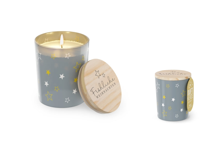 651195 Weihnachtliche Duftkerze Fröhliche Weihnachten mit Vanilleduft von Geschenk für Dich, 4027268334179