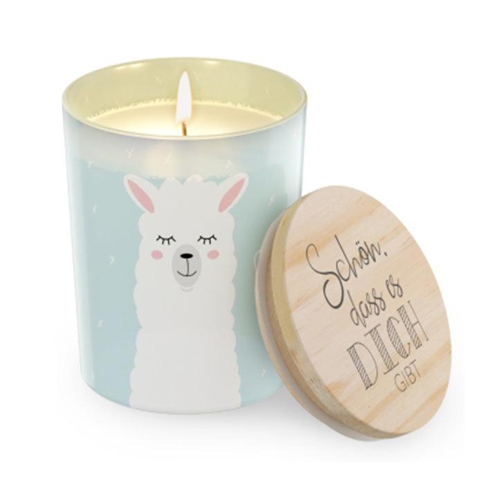 651673 Geschenk für Dich Duftkerze Schön, dass es Dich gibz mit Alpaka Lama Motiv, 4027268334117