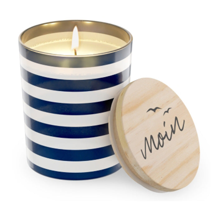 651842 Geschenk für Dich Ocean Duftkerze mit Spruch Moin, 4027268333981