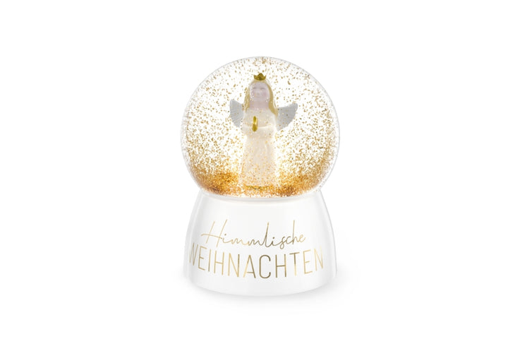 700174 Geschenk für Dich Glitzerkugel Himmlische Weihnachten, Schneekugel mit Weihnachtsengel, 4027268335886