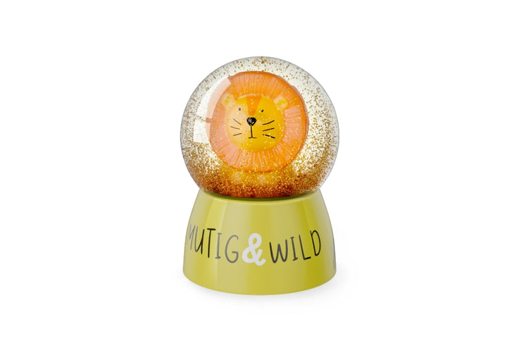 700334, Glitzerkugel Löwe Mutig und Wild von Geschenk für Dich, Schneekugel, 4027268335824