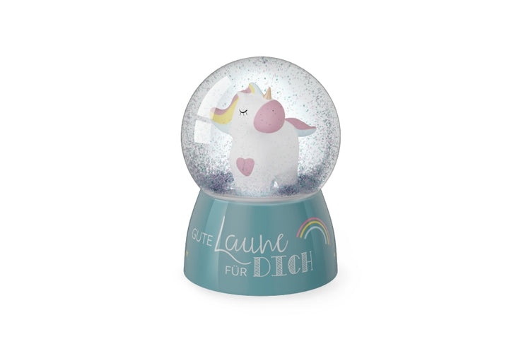 700582, Glitzerkugel Gute Laune für Dich mit Einhorn, Schneekugel Unicorn von Geschenk für Dich, 4027268335664