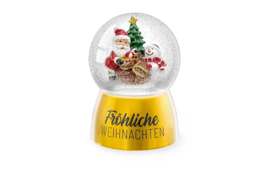 XL Glitzerkugel Fröhliche Weihnachten, Schneekugel von Geschenk für Dich