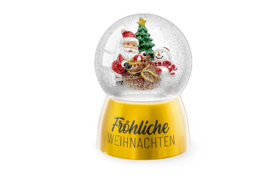 XL Glitzerkugel Fröhliche Weihnachten, Schneekugel von Geschenk für Dich