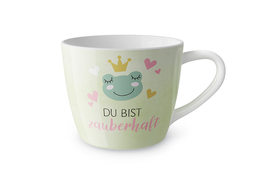 910772 Jumbobecher Teetasse, Becher mit Spruch Du bist zauberhaft und Frosch Motiv von Geschenk für Dich, 910772, 4027268313518
