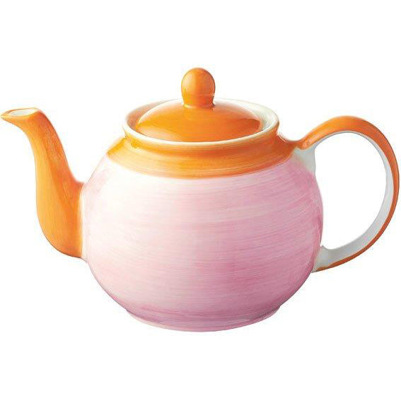 94354_mila_keramik_kanne_united_colors_of_mila_-_rosa-pink_mit_orangen_deckel_teekanne_kaffeekanne