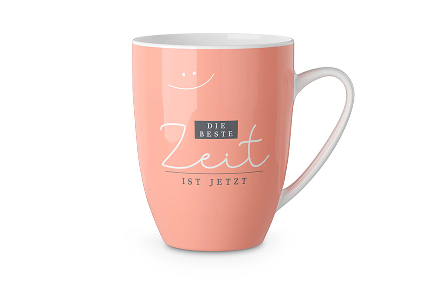 950353 Keramik Becher Tasse mit Spruch Die Beste Zeit ist jetzt, 4027268278367
