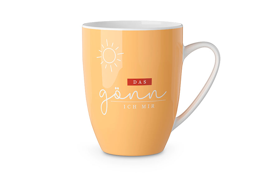 950354 gelber Becher Tasse mit Spruch Das gönn ich mir, 4027268278374