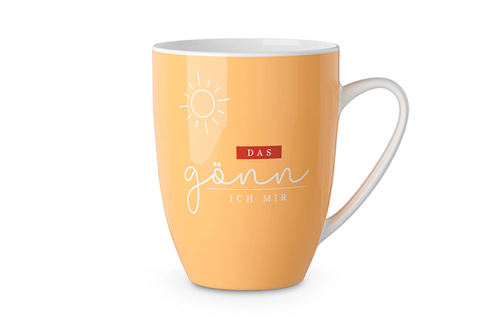 950354 gelber Becher Tasse mit Spruch Das gönn ich mir, 4027268278374