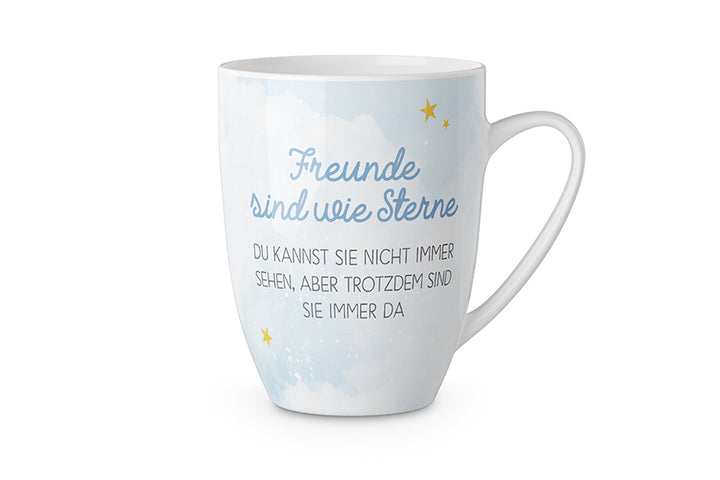 950771 Becher Freunde sind wie Sterne, Du kannst sie nicht immer sehen aber trotzdem sind sie immer da von Geschenk für Dich